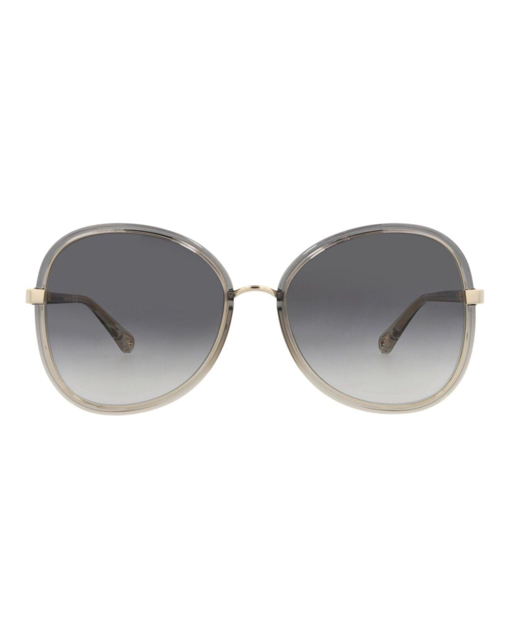 Chloé Gray Round-Frame Injection Sunglasses