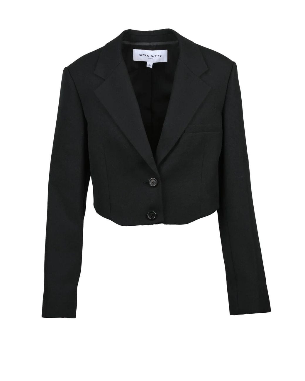 Miss Sixty Black Wool Button Bolero
