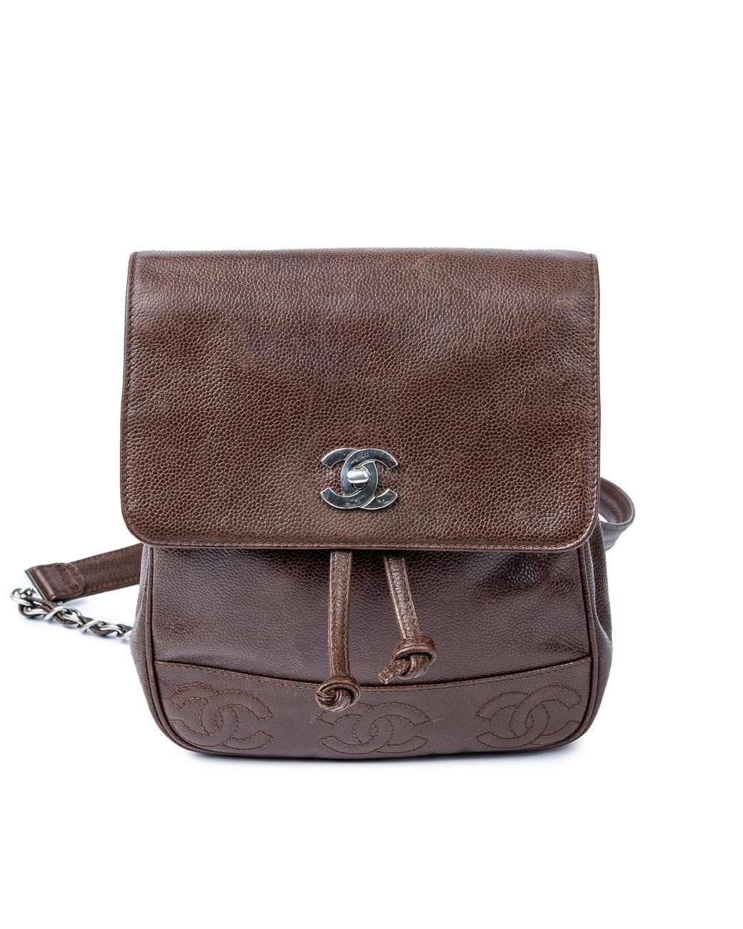 Chanel Triple Coco Flap Backpack in Brown