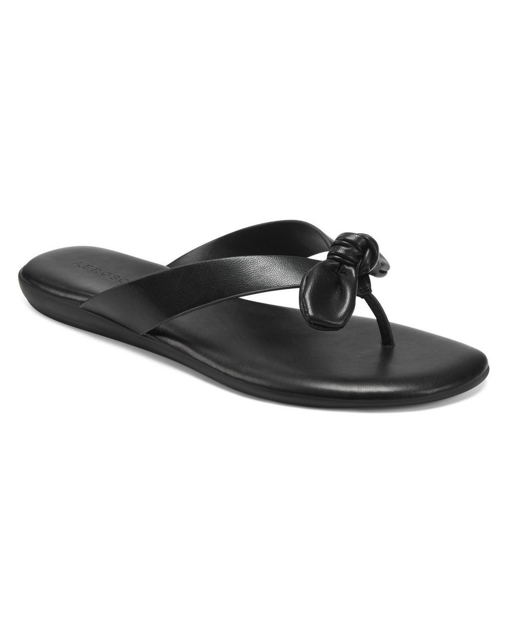 Aerosoles Cara Laceless Slip On Thong Sandals in Black | Lyst
