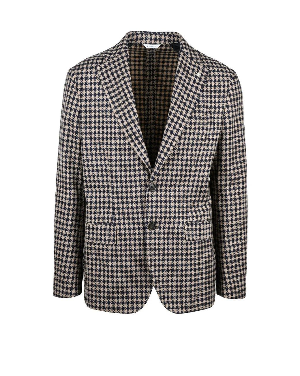 Manuel Ritz Gray Wool/Cotton Jacket for men