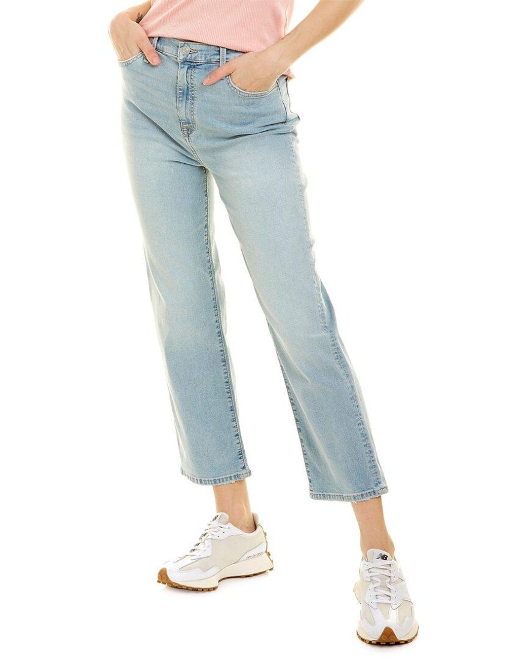 Hudson Jeans Noa Midori Straight Crop Jea in Blue | Lyst