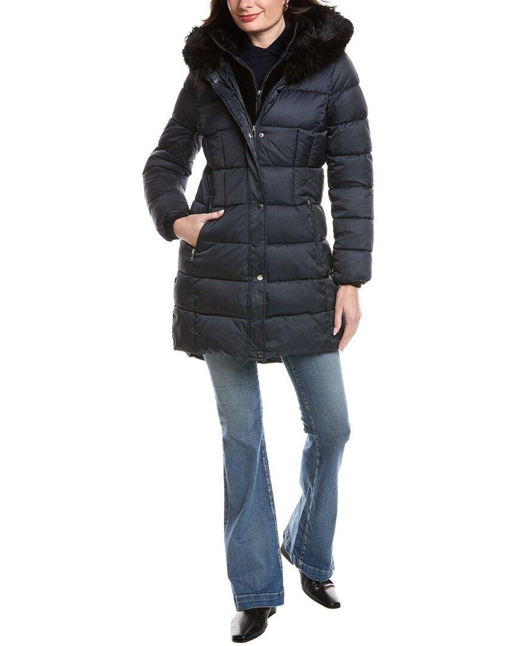 Tahari Black Dana Puffer Jacket