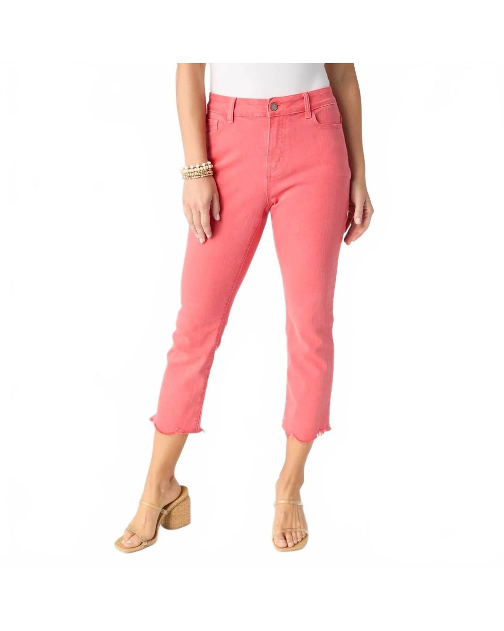 Coco + Carmen Pink Marky Colored Cutout Pant