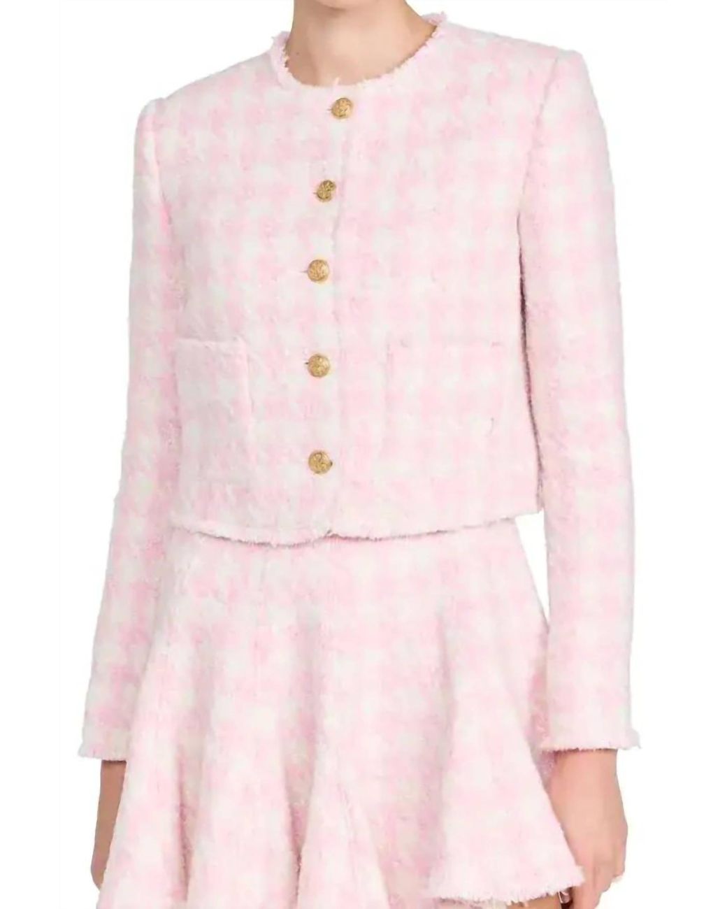 LoveShackFancy Pink Antoine Jacket