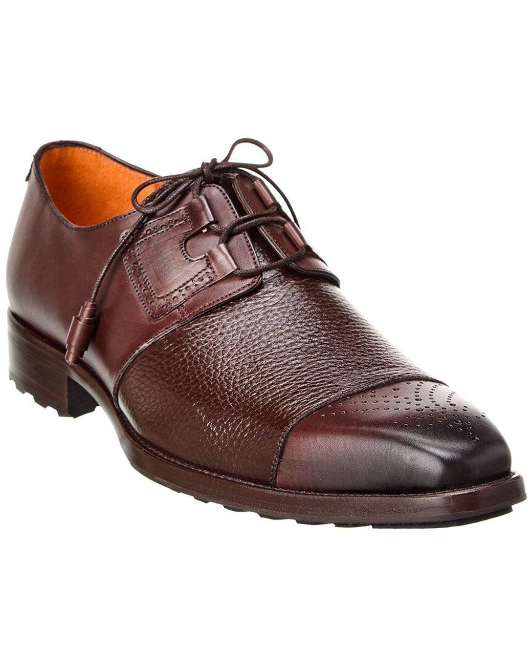 Mezlan S20307 Men's Shoes Black Velvet / Patent Leather Dress Derby Oxfords (MZS3427)