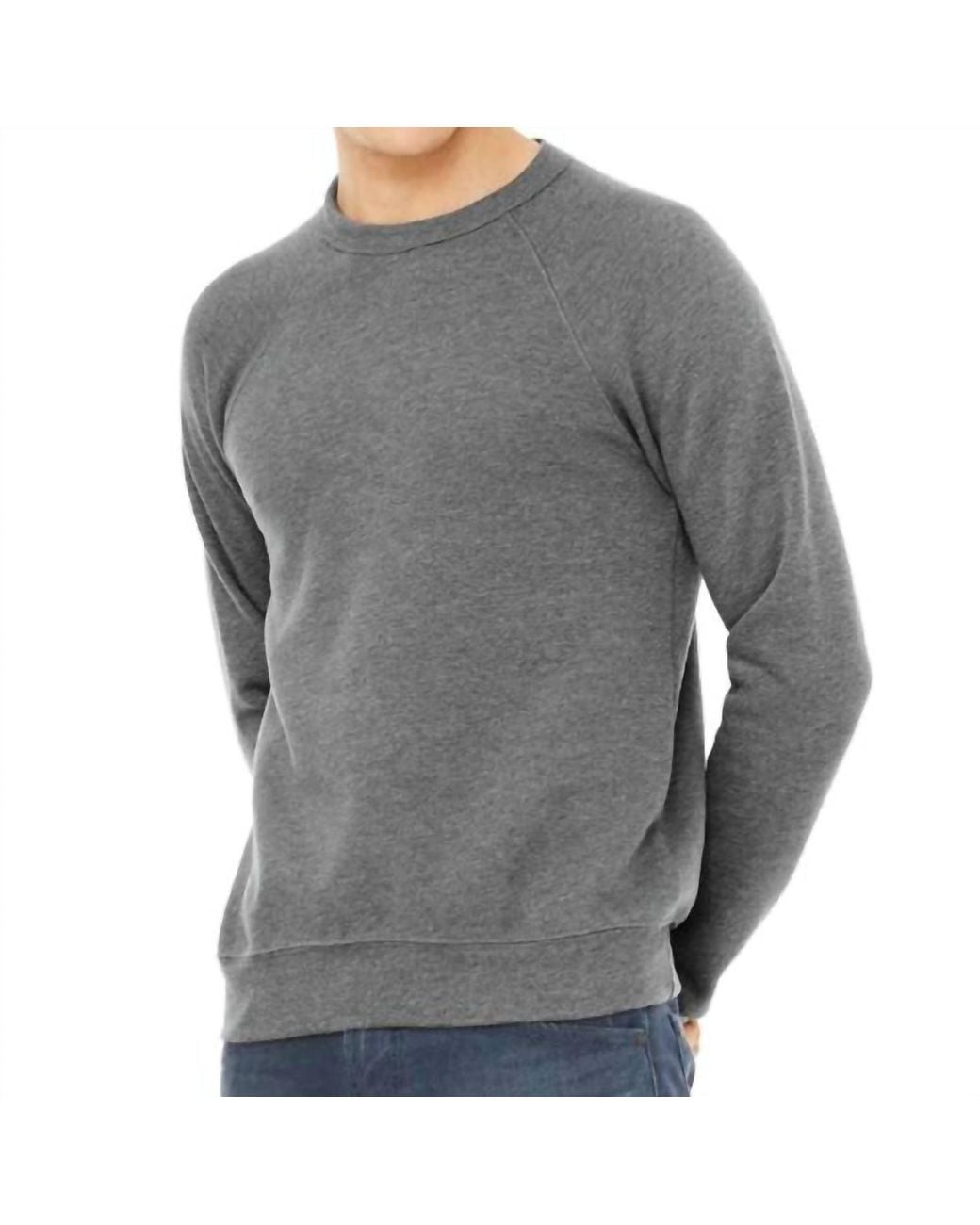Bella Canvas Gray Sweater Top for men