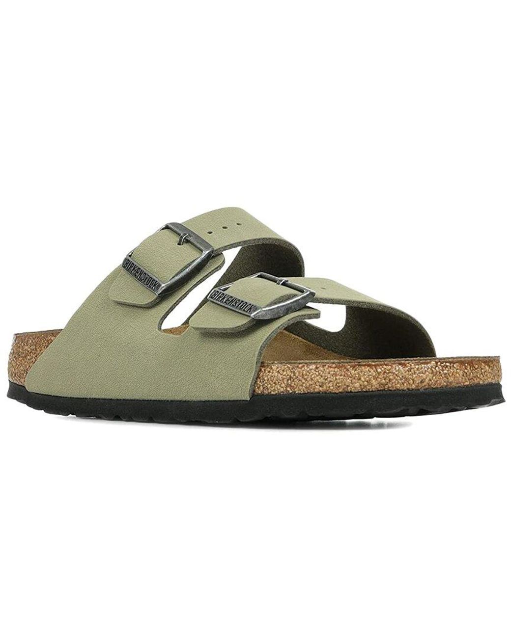Birkenstock Arizona Birkibuc Birko-flor Narrow Sandal in Green | Lyst