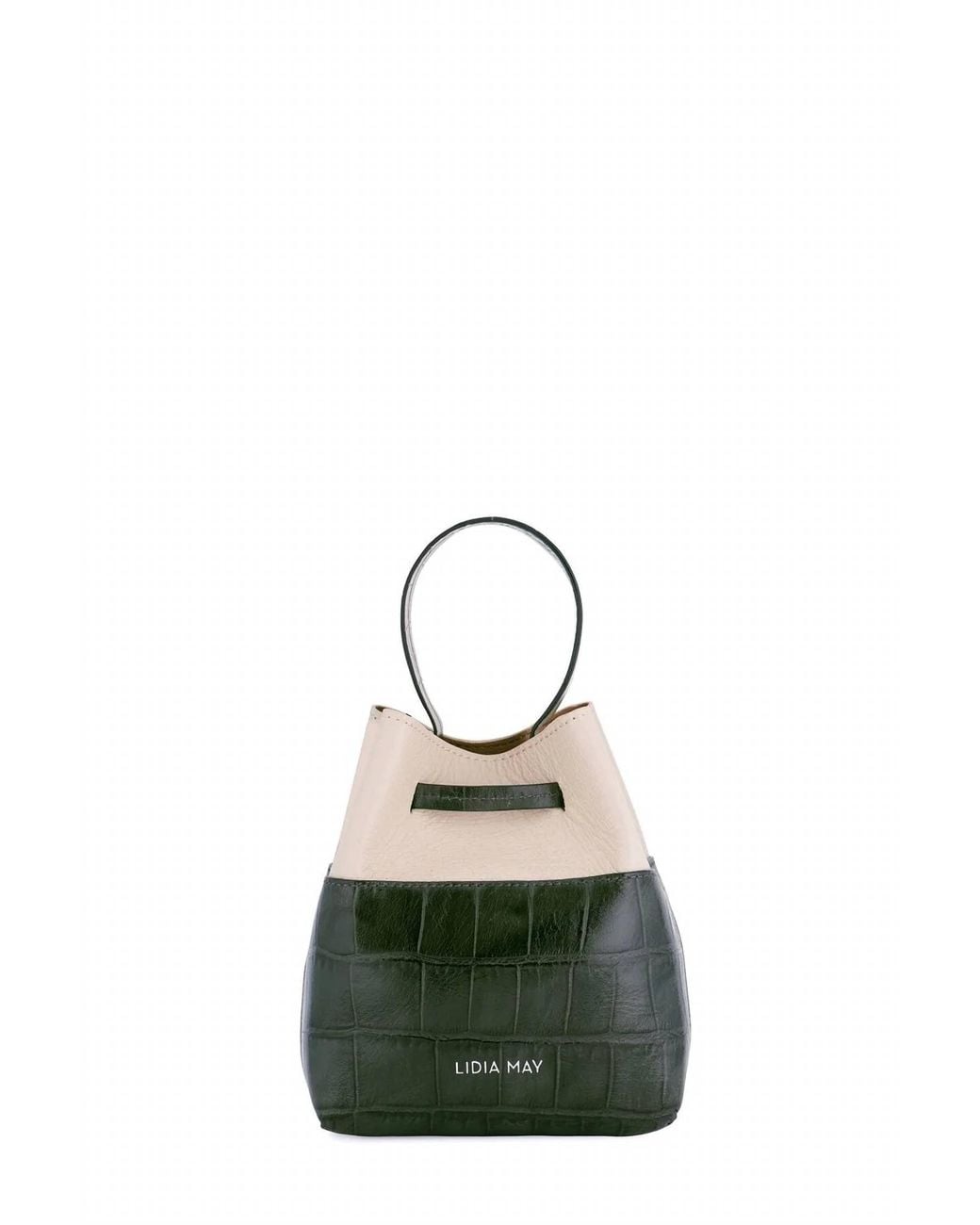 Lidia May Green Mini Bucket Bag
