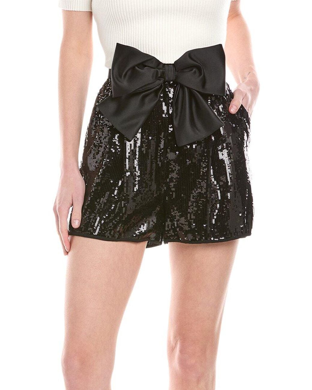 Elisabetta Franchi Black Sequin Short