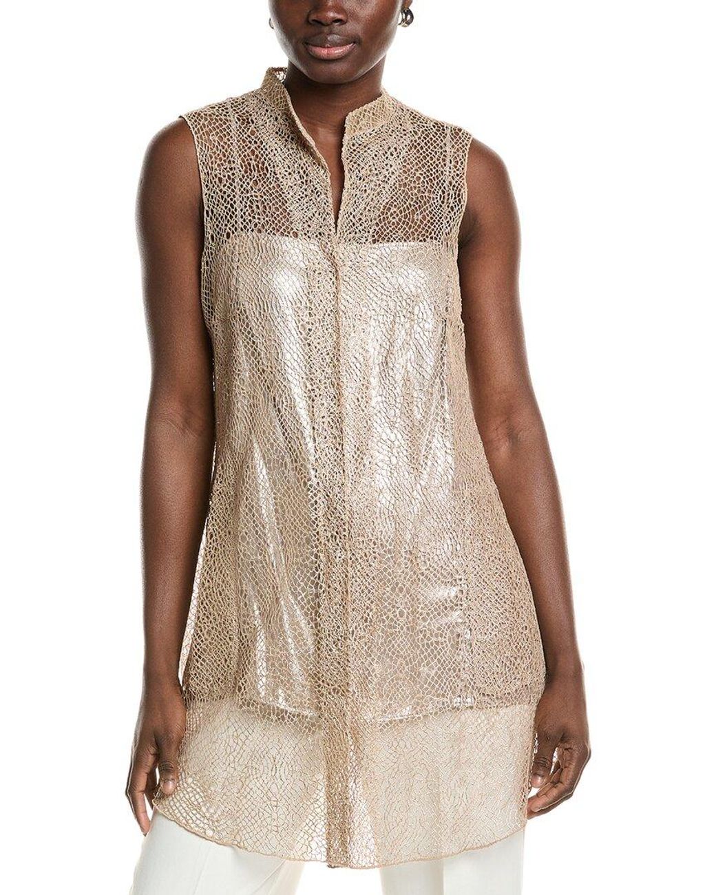 Akris Natural Lace Blouse