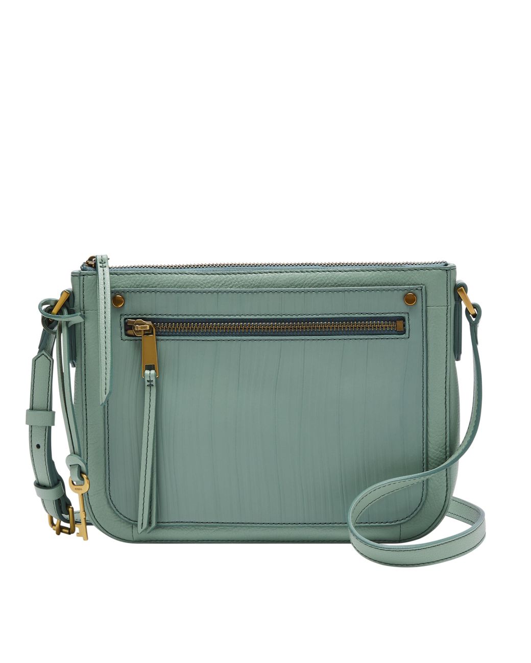 Fossil Farrah Leather Crossbody in Blue Lyst