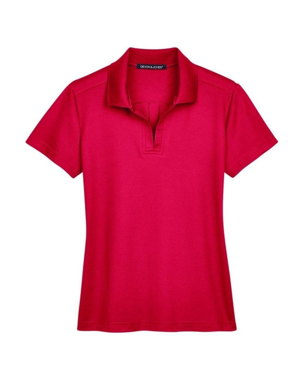 Devon & Jones Red Crownlux Performanceplaited Polo