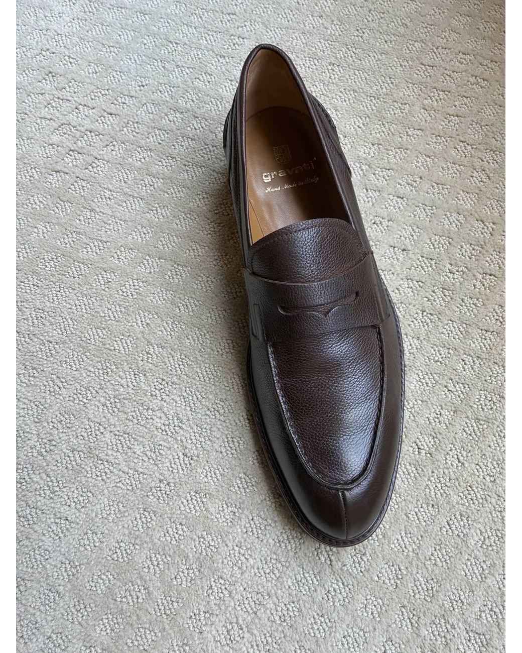Gravati Gray Tumbled Calf Loafer for men