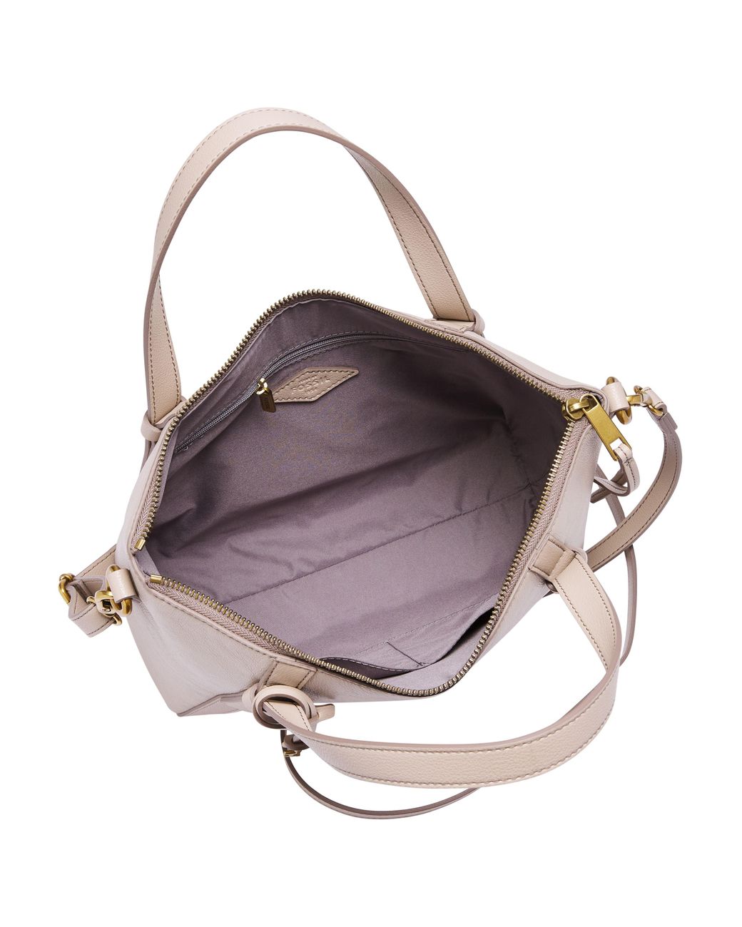 Fossil Avondale Leather Satchel in Natural Lyst