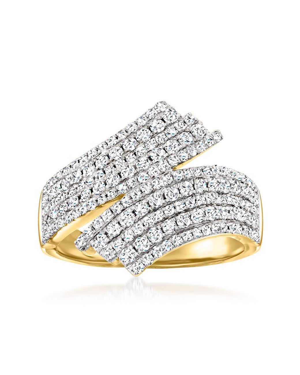 Ross-Simons Metallic Diamond Bypass Ring