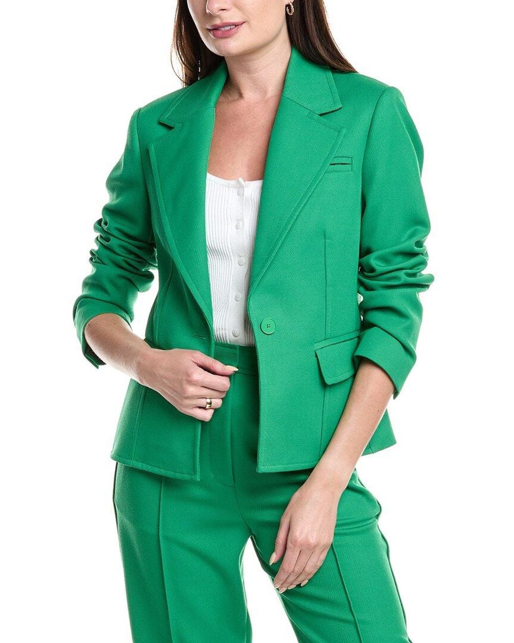 3.1 Phillip Lim Green Cavalry Twill Wool Jacket
