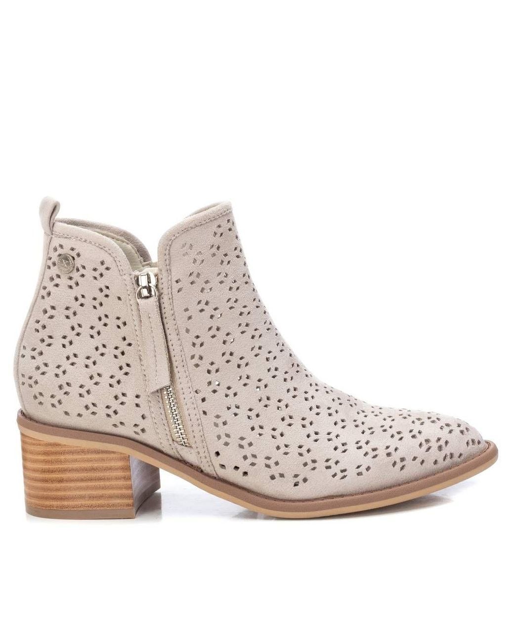 Xti Brown Suede Ankle Booties By