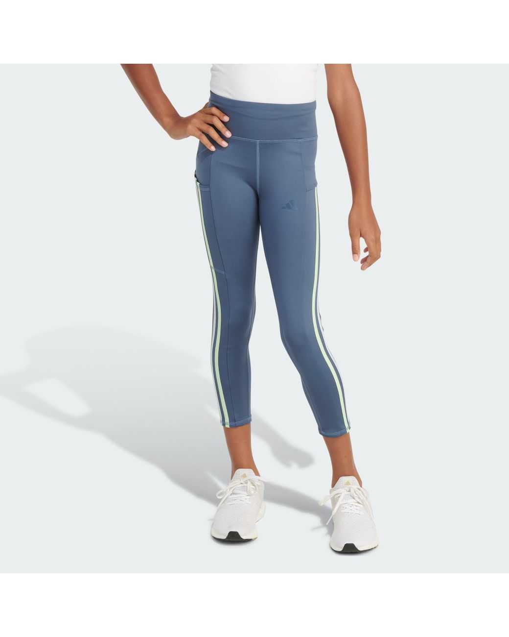 adidas Kids 3S Cell Pocket Legging in Blue Lyst