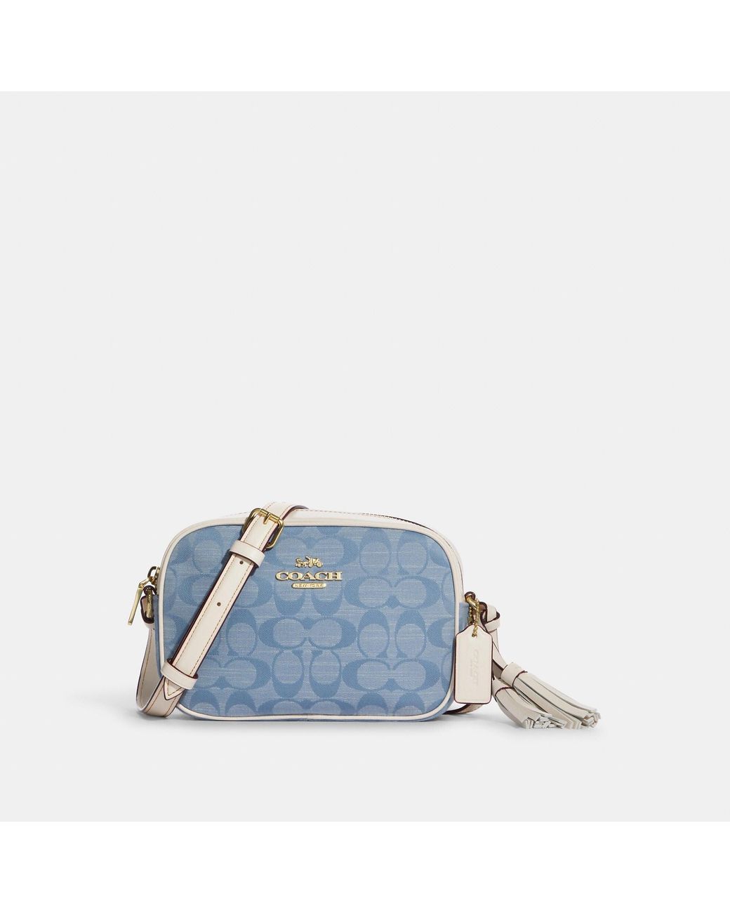 Coach Outlet Leather Mini Jamie Camera Bag In Signature Chambray in
