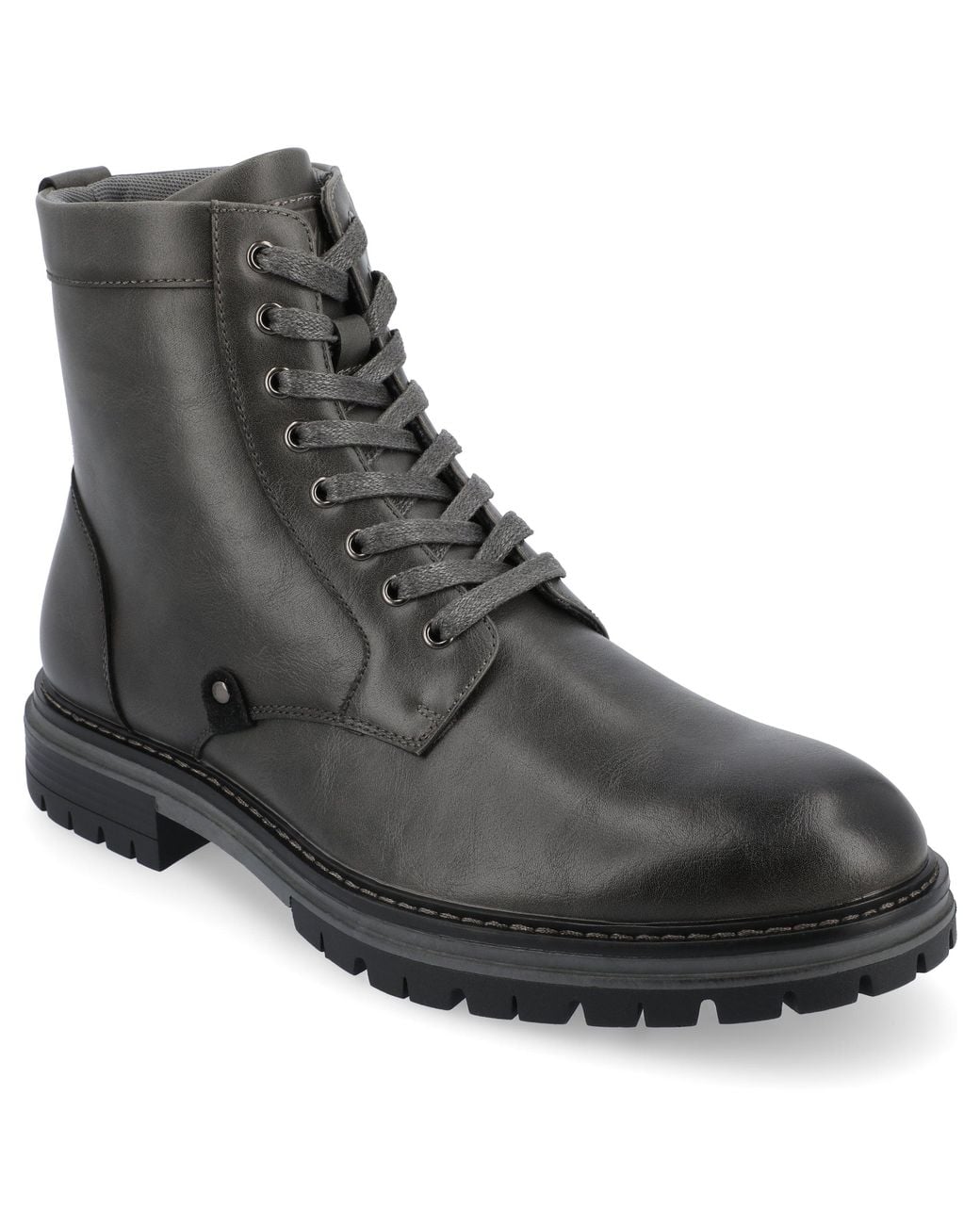 Vance Co. Black Denver Plain Toe Boot for men