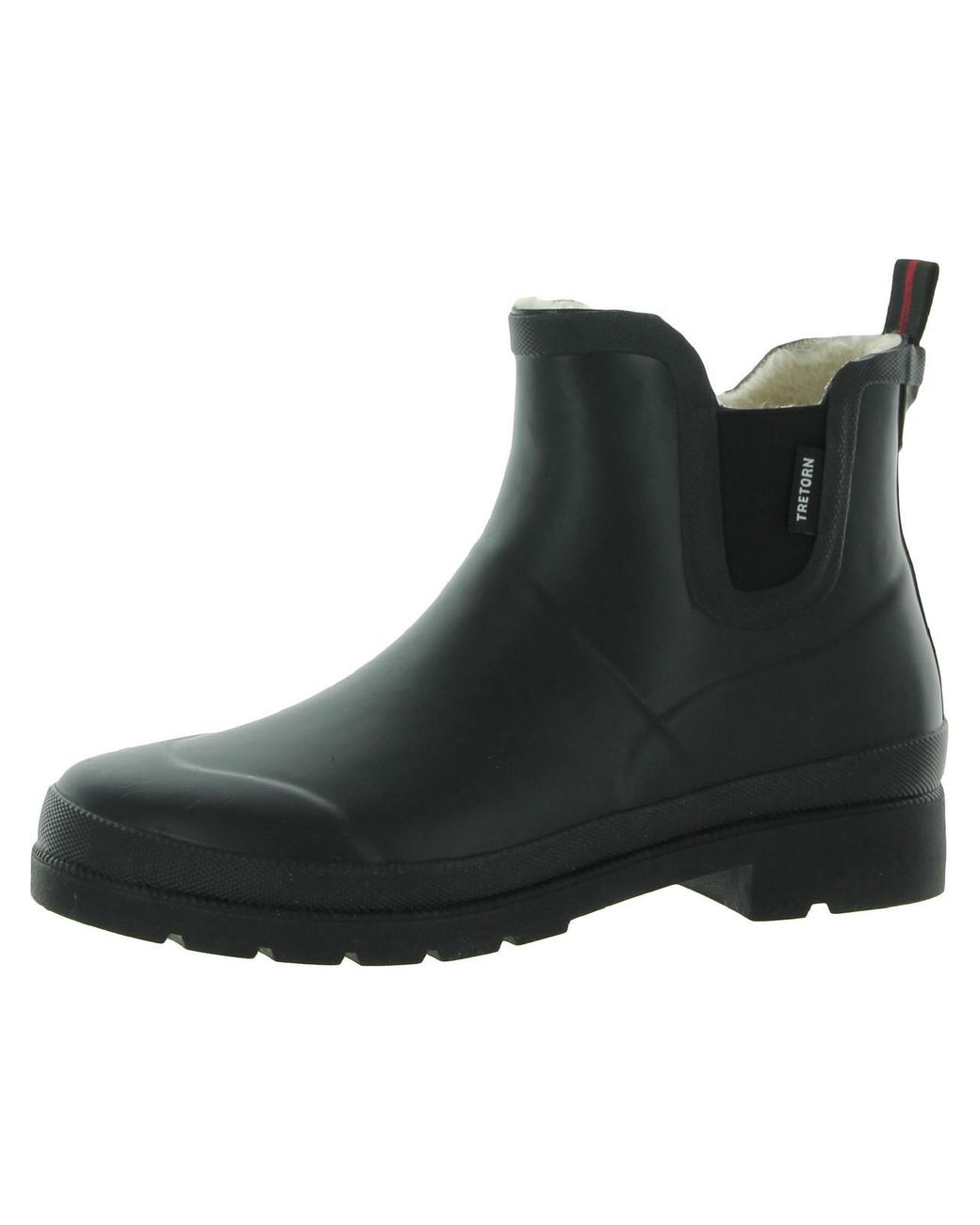 Tretorn Lina Faux Fur Lined Ankle Rain Boots in Black Lyst