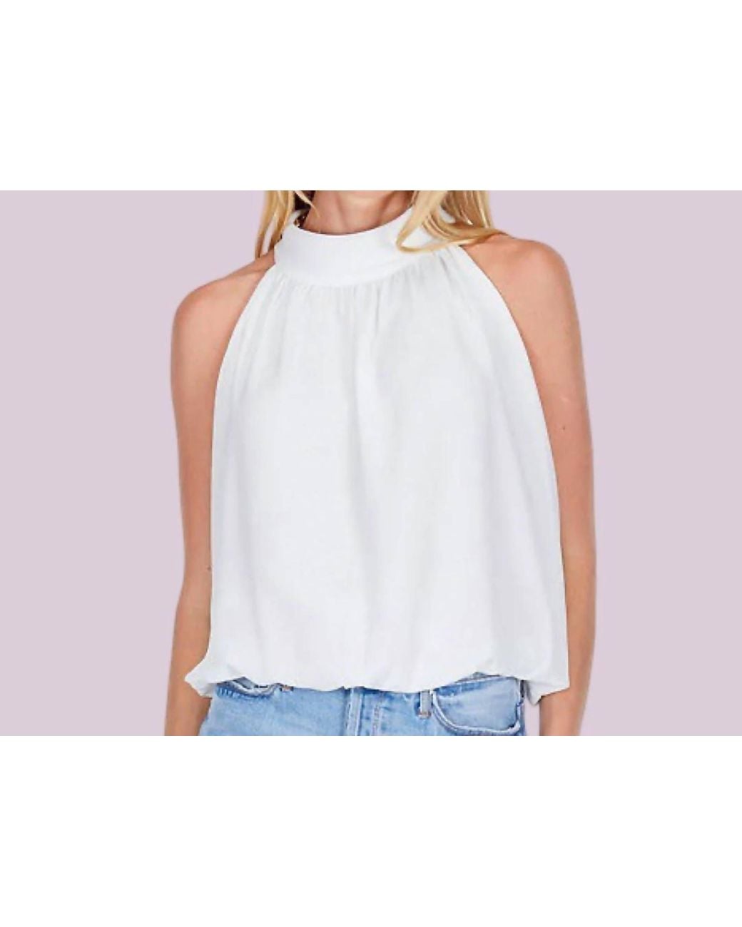 J joy Black Bubble Hem Halter Top