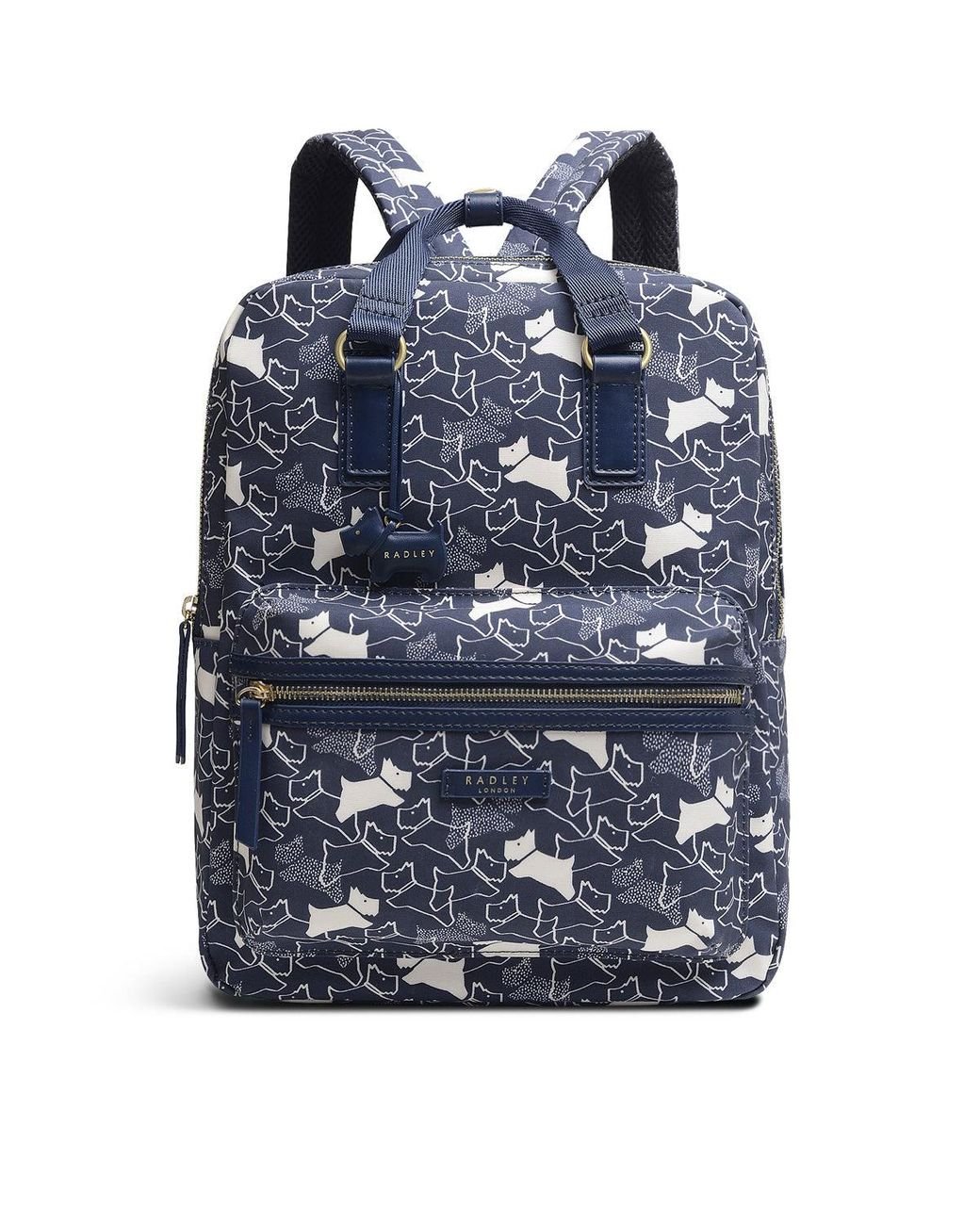 Radley Texture Dog - Large Zip Around Backpack in Blue | Lyst