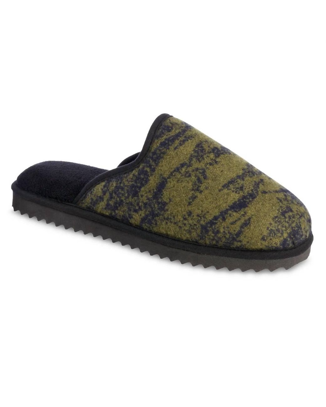 Isotoner Green Recycled Cooper Scuff Slipper for men
