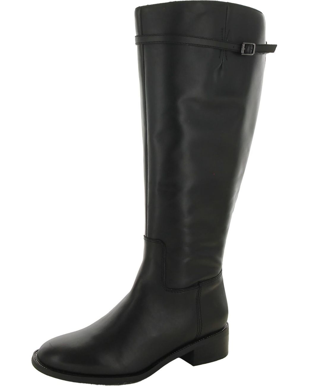 Franco Sarto Belaire Leather Riding Boots in Black | Lyst