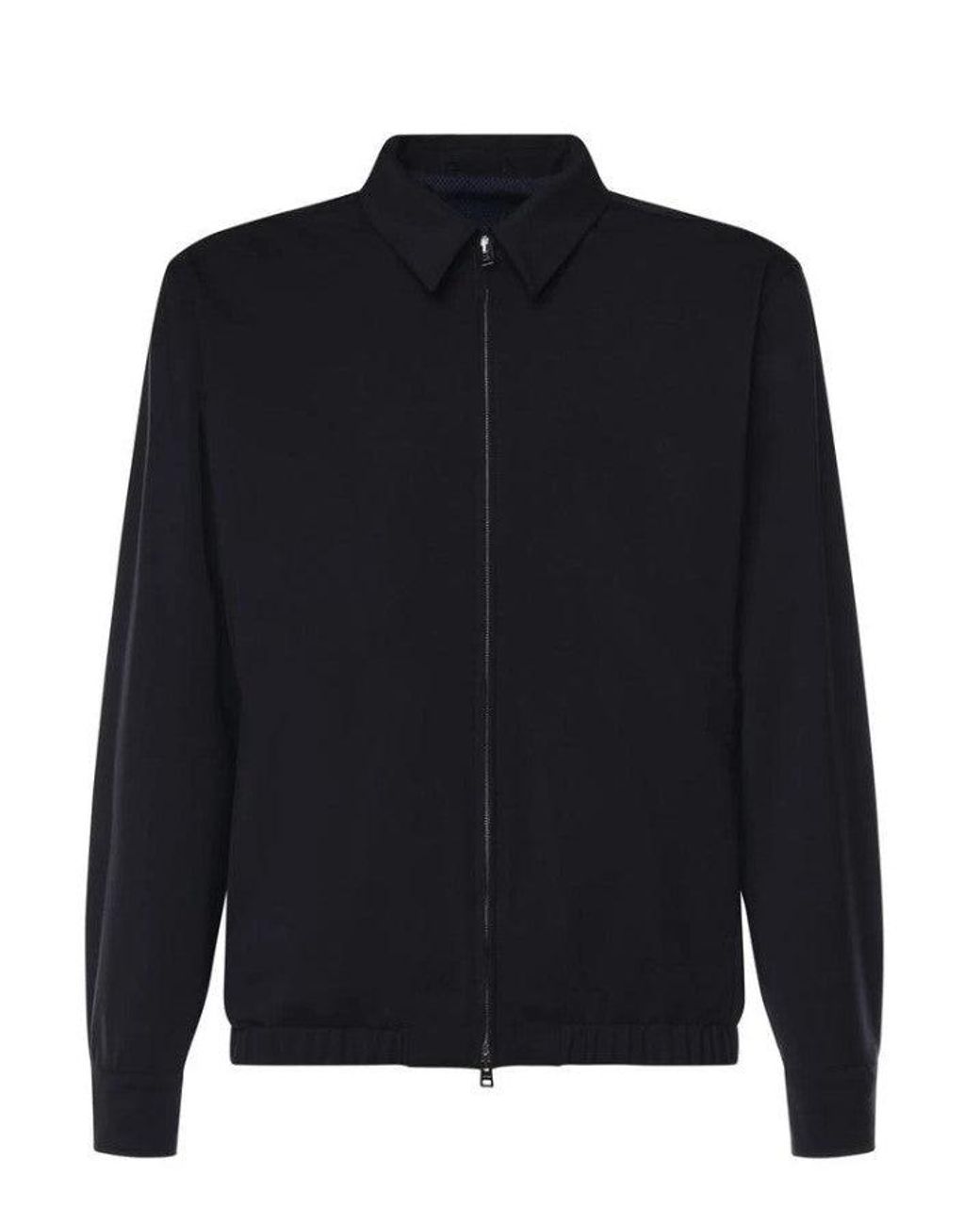 Herno Blue Stretch Twill Shirt Jacket for men
