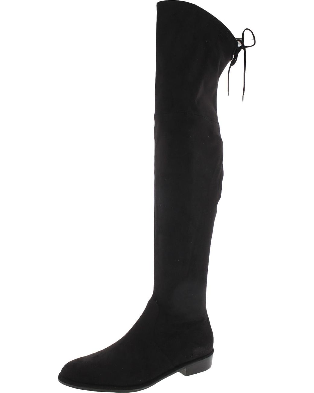 Marc Fisher Suede Almond Toe Overtheknee Boots in Black Lyst