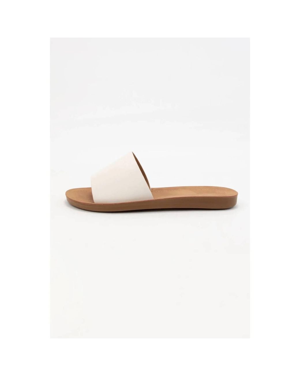 Ccocci White Step Up Slides