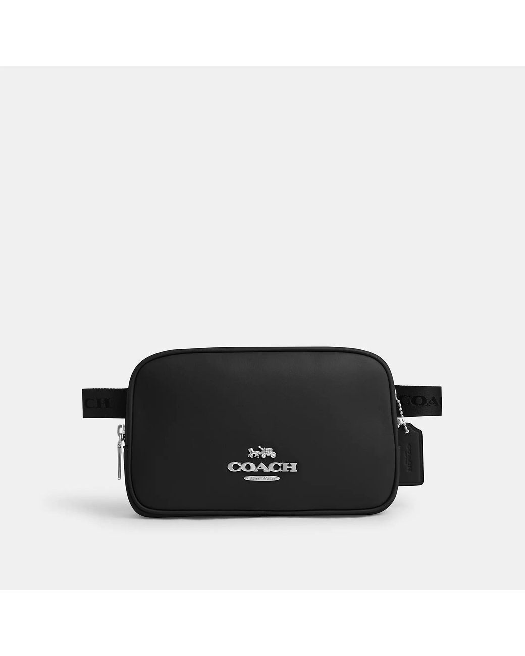 Coach Luxe Leather Belt Bag in Black
