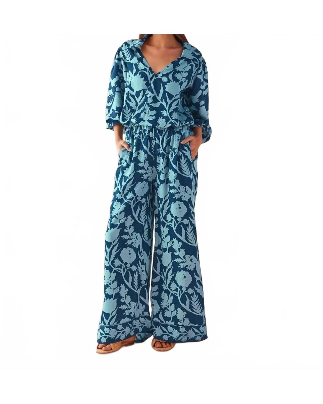 Omika Blue Avery Oversize Blouse