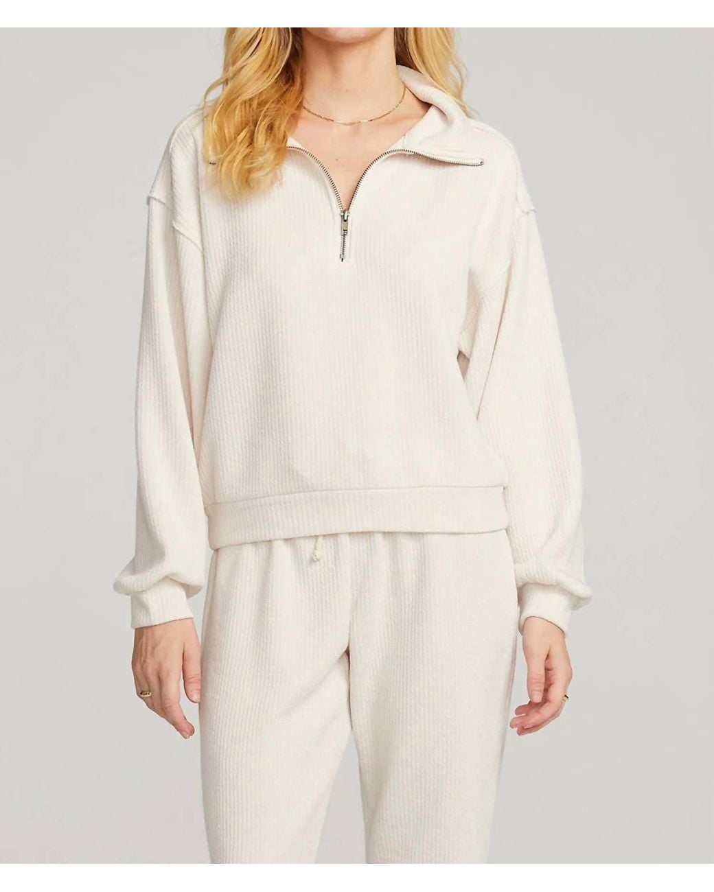 Saltwater Luxe Natural Half Zip Pullover