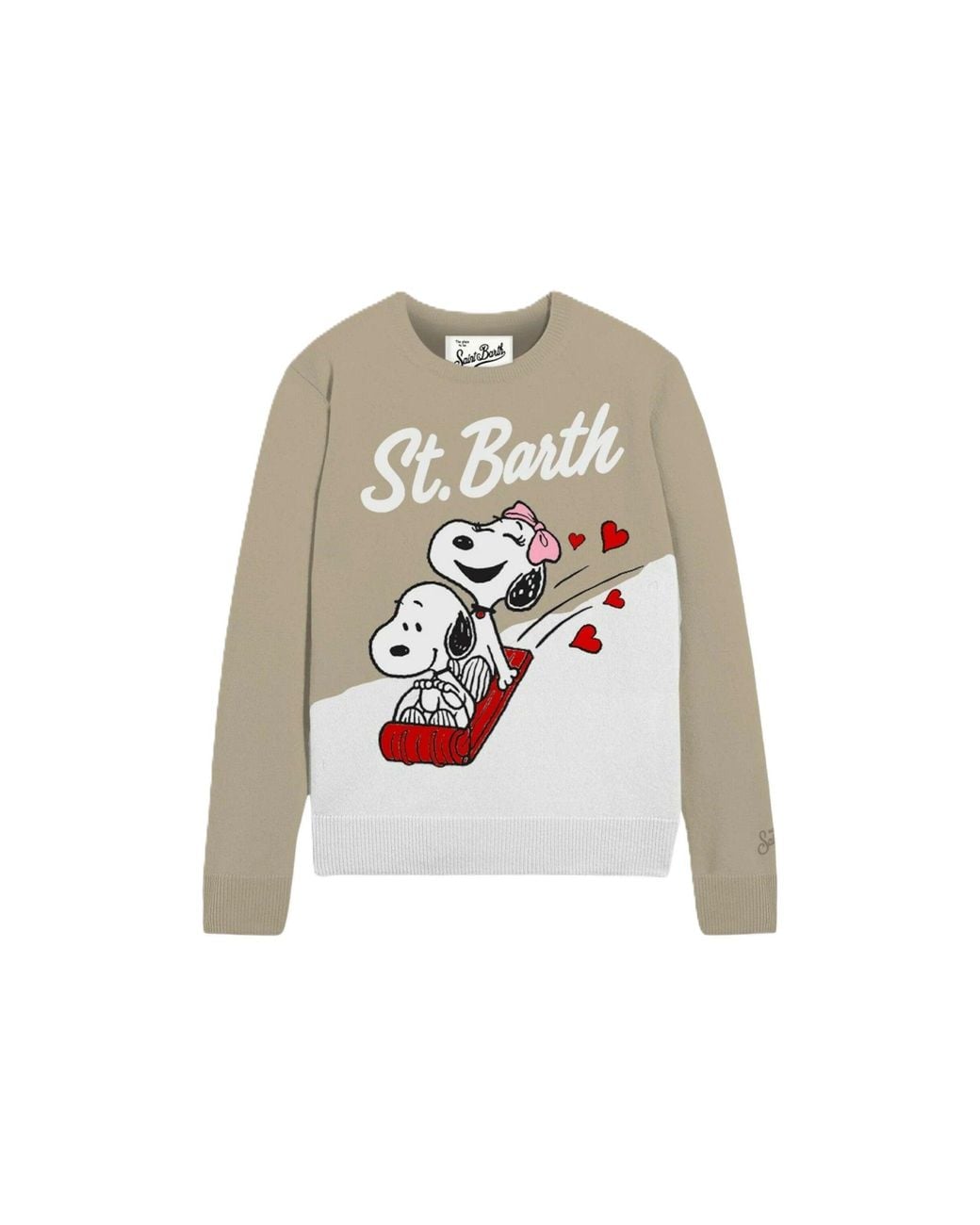 Diagonal In Riding MC2 Saint Barth Cartoon Dog Heart Playful Graphic Sweater in White | Lyst