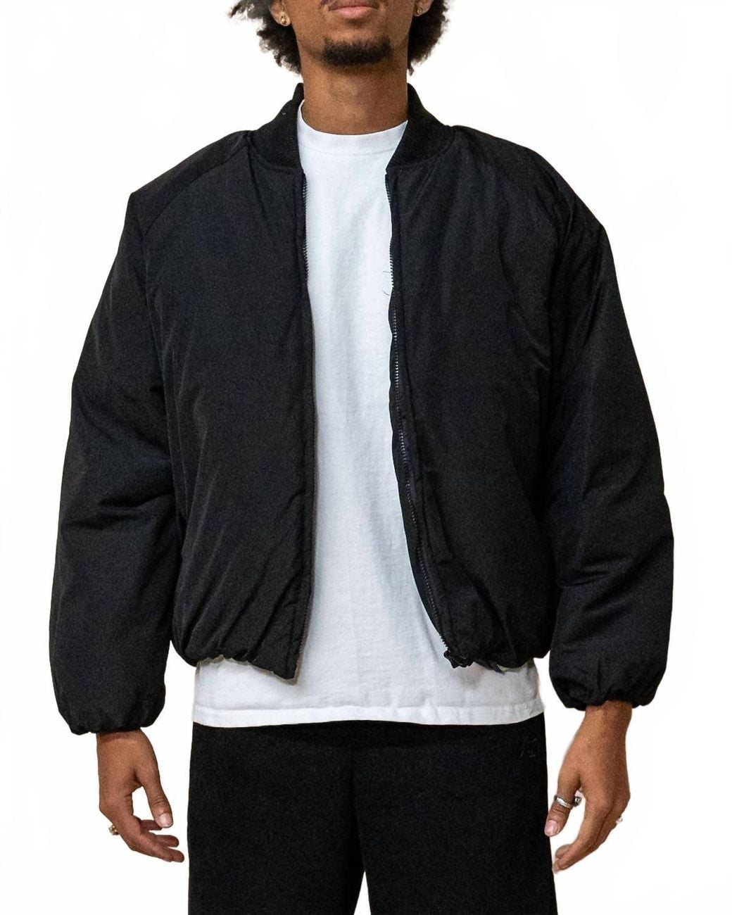 Eptm Black Bubble Bomber Jacket for men