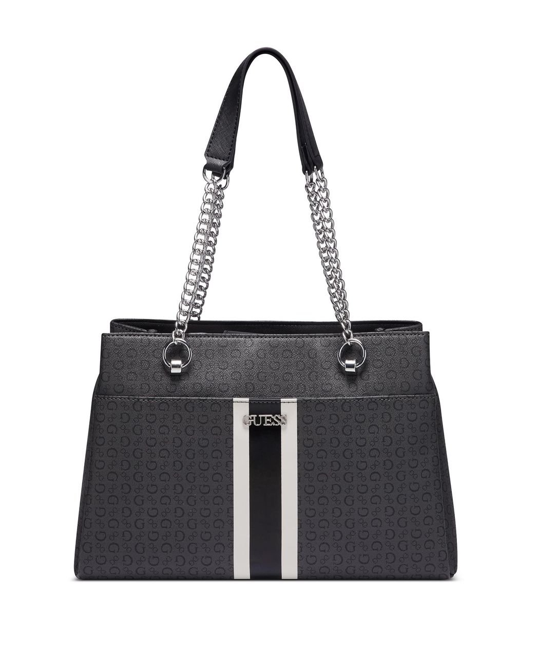 Guess Factory Culkin Logo Satchel in Black Lyst
