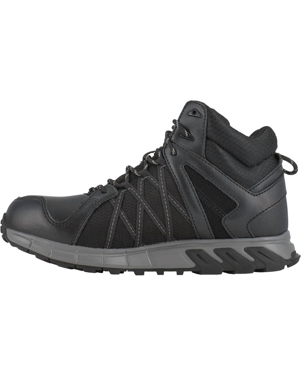 Reebok Black Alloy-Toe Trail Grip Athletic Waterproof Work Boot for men