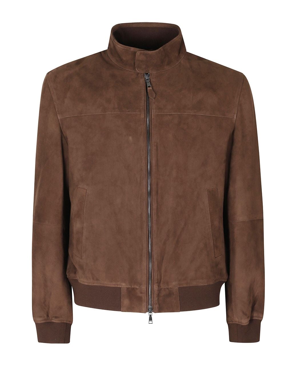 Seventy Brown Dark Padded Suede Jacket for men