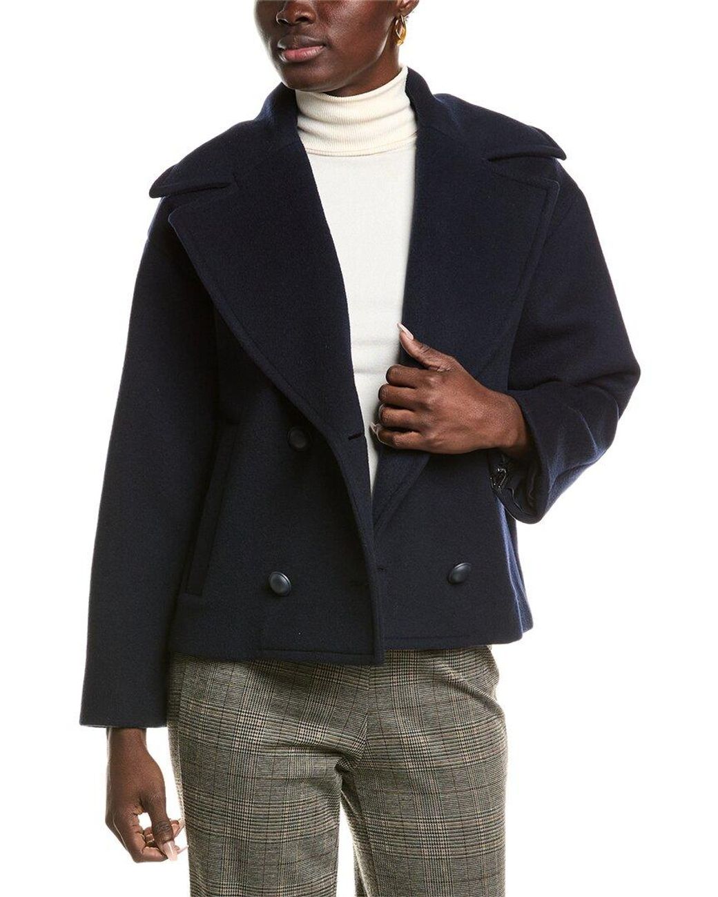 Weekend by Maxmara Autore Short Wool Coat in Blue | Lyst