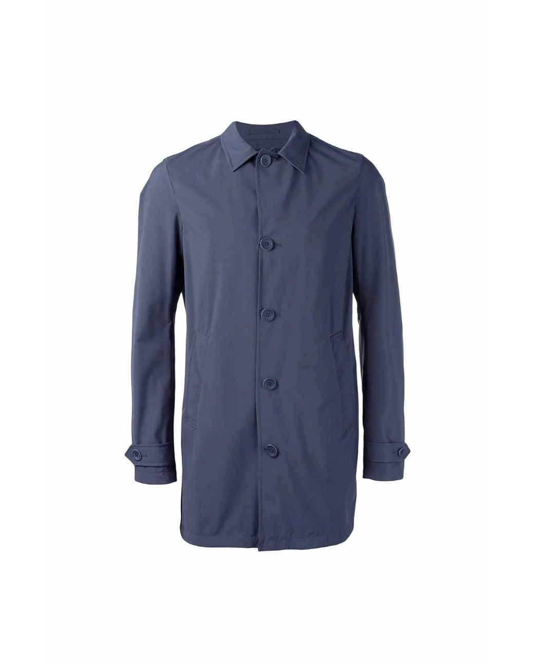 Herno Blue Mid-Length Raincoat for men