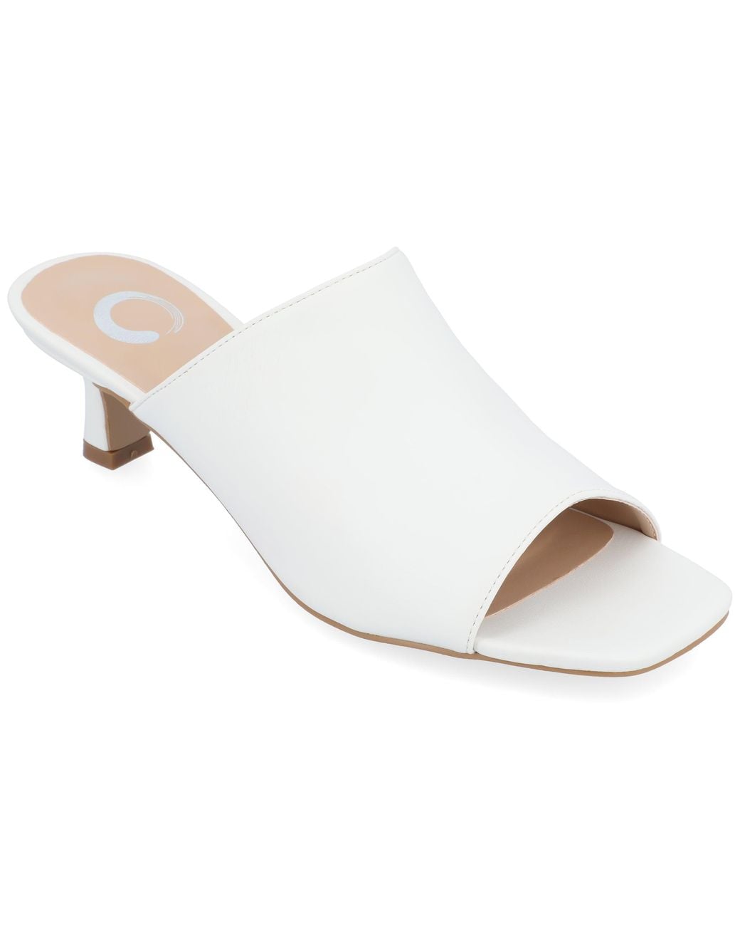 Journee Collection White Collection Mercerr Pump