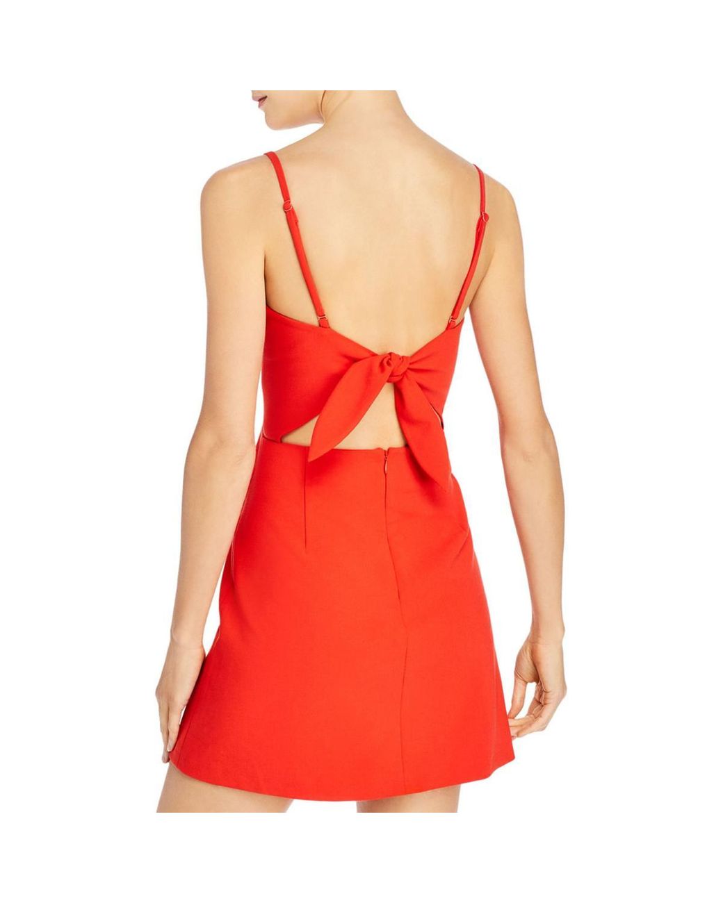 French Connection Tie-back Short Mini Dress in Red | Lyst