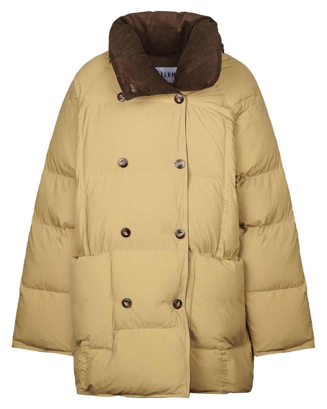 ELEH Natural Boxy Oversized Quilted Nylon Jacket
