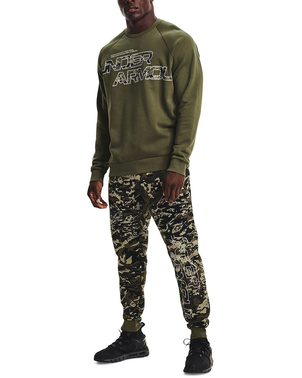 Under Armour Fleece Lined Camouflage Sweatpants in Green for Men Lyst