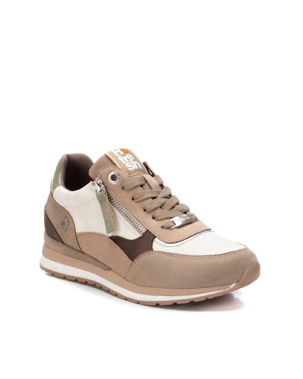 Xti Natural Suede Sneakers