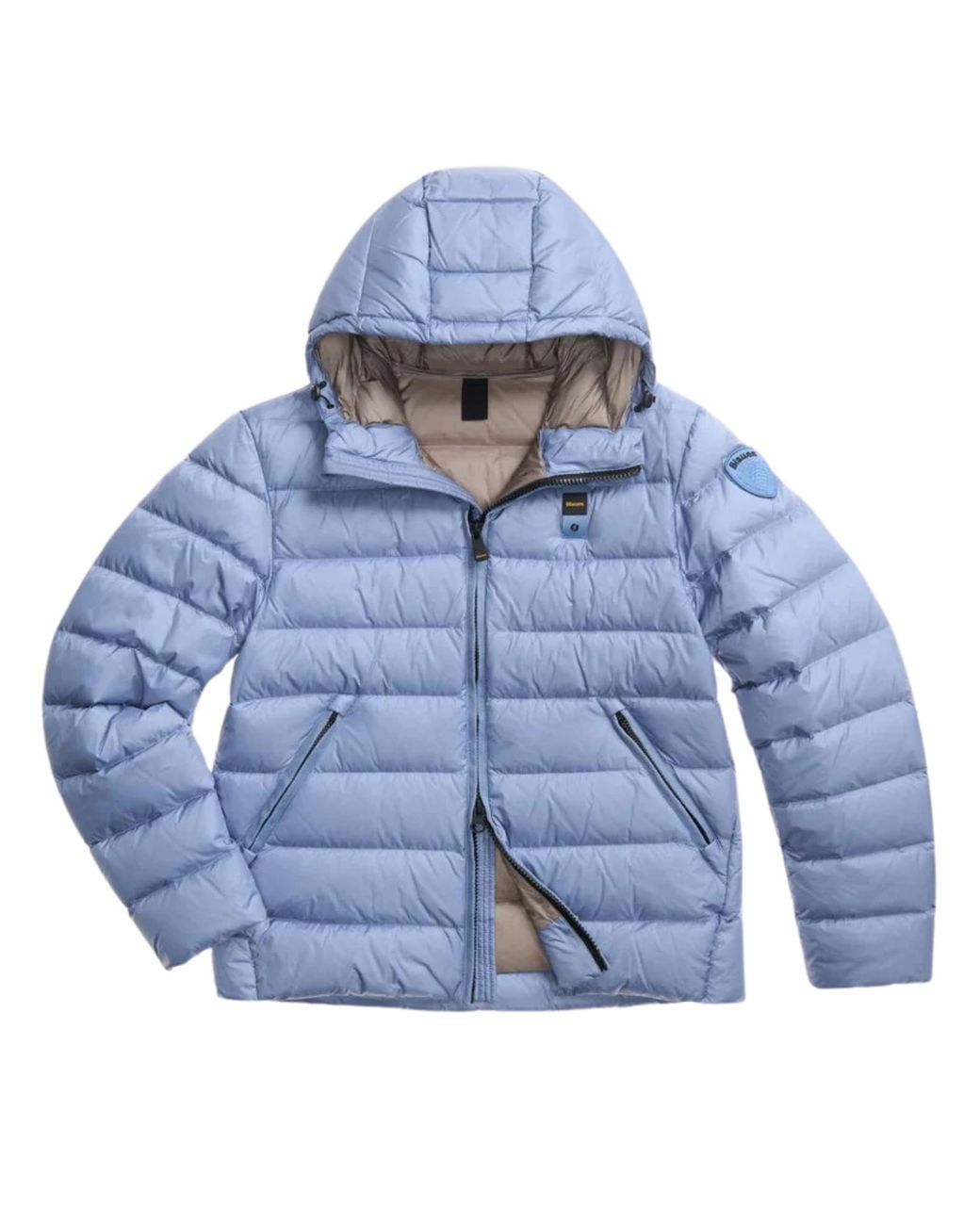 Blauer Blue Light Acton Quilted Hooded Polyamide Down Jacket for men