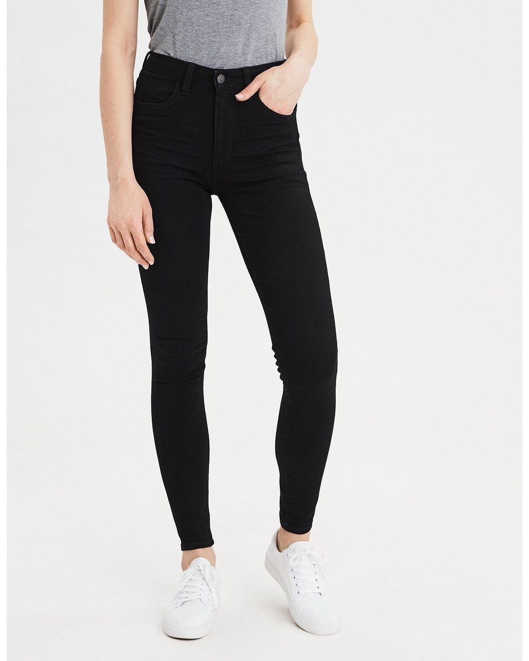 American Eagle Outfitters Ae Dream Super High Waisted Jegging in Black Lyst
